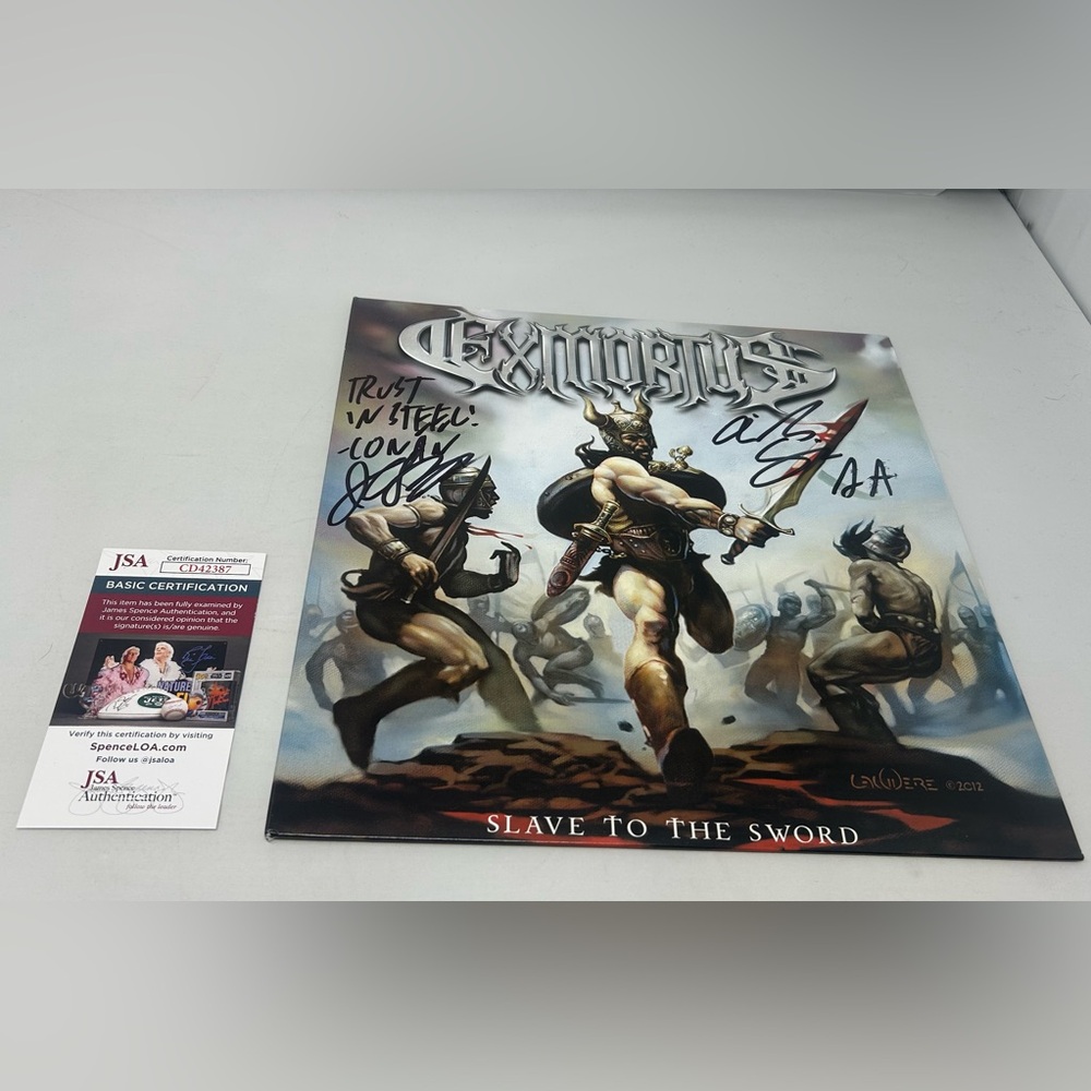 Exmortus signed Slave To The Sword Album JSA COA
